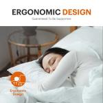 Acanva Basic Bed Pillow Soft Rest Cushion Stuffer for Sleeping, Queen, White 2 Count