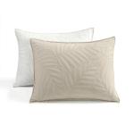 Lush Decor Isla Embroidered Reversible Cotton Quilt Queen Size 3 Piece Set Full/Queen Neutral & White - White Bedding Set Queen Quilt - Coastal Decor