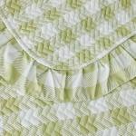 Joyreap 3pcs Ruffle Quilt Set Queen, Sage Green Gingham Plaid Ruffled Design, Soft Cozy Microfiber Farmhouse Bedspread Coverlet for All Season- 90x90 inches