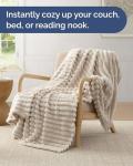 Super Soft Fleece Blanket Throw Size - Fleece Throw Blanket for Bed, Couch & Chair - Cozy, Warm & Breathable - All Season Fuzzy, Cute Decor, Microplush Bedding for Women, Men & Teens - 50x60, Cream