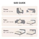 Snuggle Sac Cream Waffle Throw Blanket for Couch Bed Sofa 50x60 inches, Reversible Beige Blanket Microfiber Fluffy Fuzzy Cozy Knit Soft Throws for Women Mothers Birthday Gifts