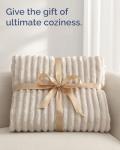 Super Soft Fleece Blanket Throw Size - Fleece Throw Blanket for Bed, Couch & Chair - Cozy, Warm & Breathable - All Season Fuzzy, Cute Decor, Microplush Bedding for Women, Men & Teens - 50x60, Cream