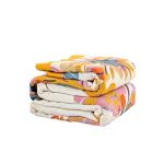 XIBLC Boho Throw Blanket, 100% Cotton Ultra Soft Luxury Throw Rustic Quilt, 50"x60" Floral Bird Butterfly Farmhouse Decor Bed Blankets, All Season Rustic Reversible Bohemian Throw for Bed - Yellow