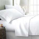 Ashton Sheets 100% Egyptian Cotton California King Size Sheet Set - Luxury 1000 Series Majestic Collection Cal King Size Sheets Set, (4 PC, White) 16" Deep Pocket, Soft Cooling, Sateen Bedding
