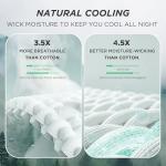 Bedsure Cooling Waffle Queen Size Blanket - Lightweight Cotton Summer Blanket of Rayon Derived from Bamboo for Hot Sleepers, Luxury Throws for Bed, Mothers Day Throw Gifts, Ivory, 90x90 Inches