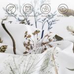 Yiran Floral Full Size Comforter Set, Khaki Dandelion Plant Botanical Comforter Bedding Set, 7 Piece Fall Winter Bed in a Bag, Soft Microfiber Complete Bedding Set with Sheets for All Season