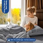 SONORO KATE 100% Egyptian Cotton Duvet Cover Queen Size, 1000 Thread Count Sateen Duvet Cover, Soft, Breathable Cotton Comforter Cover with Hidden Zipper Closure - 3 PC (Dark Grey,Queen)