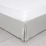 PiccoCasa Queen Size Pleated Bed Skirt, Ruffled Lightweight Box Spring Cover - 16 Inch Drop Dust Ruffle Bedskirt, Wrinkle Free and Fade Resistance, Easy to Stall - Light Gray