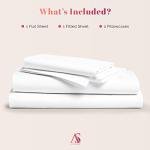 Ashton Sheets 100% Egyptian Cotton California King Size Sheet Set - Luxury 1000 Series Majestic Collection Cal King Size Sheets Set, (4 PC, White) 16" Deep Pocket, Soft Cooling, Sateen Bedding