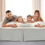 PiccoCasa Queen Size Pleated Bed Skirt, Ruffled Lightweight Box Spring Cover - 16 Inch Drop Dust Ruffle Bedskirt, Wrinkle Free and Fade Resistance, Easy to Stall - Light Gray