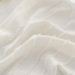 Bed Skirt Queen Size Ruffled Bed Skirts with Split Corners, 14 Inch Drop Dust Ruffle Bed Skirt with Platform, Tufted Boho Bed Skirting Queen Size, Striped, Ivory, 14" Queen