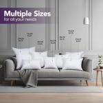 Utopia Bedding 14x14 Pillow Inserts, Set of 2, White – Indoor Decorative Throw Pillows for Bed, Sofa & Couch – Soft, Supportive & Fluffy Cushion Inserts