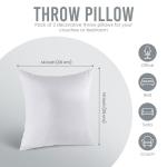 Utopia Bedding 14x14 Pillow Inserts, Set of 2, White – Indoor Decorative Throw Pillows for Bed, Sofa & Couch – Soft, Supportive & Fluffy Cushion Inserts