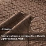 U-NICE HOME 3-Piece Quilt Set Full/Queen Size for All Season with Pillow Shams, Reversible Bedspread/Coverlet/Bedding Decor-Soft, Lightweight, Chocolate