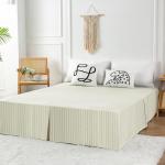 HENGWEITEXT King Size Bed Skirt Split Corners,Pleated Bed Skirt with Split Corner,King Size Ruffle Bed Skirts Split Corner,Easy Fit,Fade Resistant,Wrinkle Free,Tailored Drop