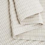 WDCOZY Beige Pick Stitch Queen Size Quilt Set, Striped Lightweight Soft Summer Spring Bedspread, Bamboo Linen Like Textured Coverlet, Chambray Farmhouse Country Rustic Bedding, Netural Thin Comforter