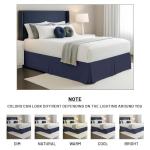 SGI Bedding 18 inch Drop Bed Skirt Queen Size - Platform Style with Secure Fit, Classic Tailored Look, Elegant Pleated Style Dust Ruffle, Split Corners, Wrinkle Resistant Microfiber - Navy Blue