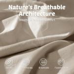 RTHX92N 100% Linen Duvet Cover Set King Size, Pure Natural French Flax Linen Duvet Cover, Breathable for Hot Sleepers, Zipper Closure & Corner Ties - 3 Piece (Linen,King)