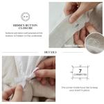 Simple&Opulence 100% Linen Duvet Cover Set, 3 PCS Natural French Flax Ruffle Duvet Cover King Size, Breathable Comfy Linen Bedding Comforter Cover with 2 Pillowcases (Natural Linen, 104" X 92")