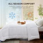 Bedsure Comforter Duvet Insert - Quilted Comforters King Size, All Season Duvet, GentleSoft Down Alternative Bedding Blanket, with 8 Tabs, Gifts for Women/Men, White, King 90 x 102 Inches
