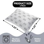 Batman Decorative Bed Pillows Set of 2, Knit Cover Pillows with Bat-Symbol Design, Soft Polyester Fill, 20" x 26"