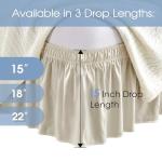 FreshCulture Full Bed Skirt, Elastic Wrap Around Bed Skirt Full Bed, Easy Fit with 15-Inch Tailored Drop, Hotel Quality Dust Ruffle for Full Size Bed, Bed Skirt Full Size (Cream)