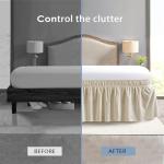 FreshCulture Full Bed Skirt, Elastic Wrap Around Bed Skirt Full Bed, Easy Fit with 15-Inch Tailored Drop, Hotel Quality Dust Ruffle for Full Size Bed, Bed Skirt Full Size (Cream)