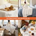 Bedsure GentleSoft Blankets Queen Size for Bed - Cozy Soft Sofa Couch Cover Blankets for Women, Cute Large Bedding Fleece Throws for Girls, Off White, 90x90 Inches