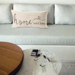 MFGNEH Home Sweet Home Quotes Farmhouse Pillow Covers 12x20 Inch,Farmhouse Decorative Lumbar Throw Pillow Case Cushion Cover,Housewarming Gift