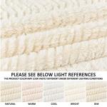 YUSOKI Luxury Faux Fur Throw Blanket(Without Pillows) 2 Layers,3lb,All Ages,Home Decoration, (Ivory,50" x 63")