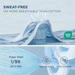 Bedsure Cooling Comforters King Size Set 4 Pieces, Blue Cooling Blanket for Hot Sleepers, Double-Sided Cool Tech King Bedding Set with Breathable Lightweight Comforter, Sheet & Pillowcases