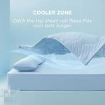 Bedsure Cooling Comforters King Size Set 4 Pieces, Blue Cooling Blanket for Hot Sleepers, Double-Sided Cool Tech King Bedding Set with Breathable Lightweight Comforter, Sheet & Pillowcases