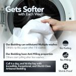 TEXAS LINEN CO. 100% Egyptian Cotton Sheets California King Size - Luxury 1500 Series Couture Comfortin' Collection Cal King Sheet Set Egyptian Cotton, (4 PC, White), 17" Deep Pocket Bedsheet Set