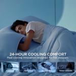 Bedsure Cooling Comforters King Size Set 4 Pieces, Blue Cooling Blanket for Hot Sleepers, Double-Sided Cool Tech King Bedding Set with Breathable Lightweight Comforter, Sheet & Pillowcases