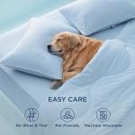 Bedsure Cooling Comforters King Size Set 4 Pieces, Blue Cooling Blanket for Hot Sleepers, Double-Sided Cool Tech King Bedding Set with Breathable Lightweight Comforter, Sheet & Pillowcases