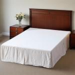 Simple&Opulence Belgian Linen Bed Skirt with Classic 14 inch Tailored Drop Dust Ruffle, Easy Fit Breathable Premium Natural Flax- Basic Linen, Queen