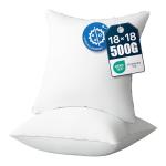 Phantoscope Hypoallergenic Throw Pillows Insert, 100% Virgin Fiber Throw Pillows - Indoor Pillow Inserts Decor Stuffer for Desk Sofa and Couch, Set of 2, 18 x 18