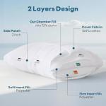 AIKOFUL Adjustable Bed Pillows Set of 2, Down Pillows for Side, Back & Stomach Sleepers(Queen Size, 18”x28”)