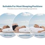 AIKOFUL Adjustable Bed Pillows Set of 2, Down Pillows for Side, Back & Stomach Sleepers(Queen Size, 18”x28”)