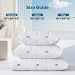 AIKOFUL Adjustable Bed Pillows Set of 2, Down Pillows for Side, Back & Stomach Sleepers(Queen Size, 18”x28”)