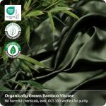 Bedsure Cooling Duvet Cover Queen, 100% Viscose from Organically Grown Bamboo, PureWoven Luxury Silky Soft Duvet Cover Set for Hot Sleepers & Night Sweats, with 2 Pillow Shams (Olive Green, 90"x90")