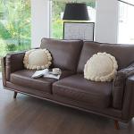 kitletsuit Boho Round Throw Pillow with Cute Handmade Pom Poms Tassels 18 Inch, Decorative Circular Knitted Crochet Cushion for Couch, Sofa, Chair, Bed, Beige