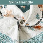 BEDIFANY Cotton King Size Quilt Sets, Lightweight King Quilt Bedding Set (98 x 106 inch) Garden Style Floral Bedspread King Size Coverlet Set for Bed Decorations - All Seasons, 3 Pieces