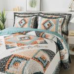 BEDIFANY Cotton King Size Quilt Sets, Lightweight King Quilt Bedding Set (98 x 106 inch) Garden Style Floral Bedspread King Size Coverlet Set for Bed Decorations - All Seasons, 3 Pieces