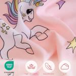 Homilay Toddler Size Pink Unicorn Comforter Set for Kids, Toddler, Boys&Girls, 4 Pieces Bed-in-a-Bag Bedding Set, All Season Ultra Soft Oeko TEX Sheets Set with Comforter, (Princess Dream)