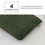 Bedsure Queen Comforter Set - Dark Green Soft Bedding for All Seasons, Cationic Dyed Bed Set, 3 Pieces, 1 Queen Size Comforter (90"x90") and 2 Pillow Shams (20"x26"+2")