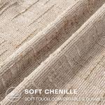 ZSkogur Decorative Throw Pillow Covers 18x18 Inch Set of 2, Soft Solid Farmhouse Chenille Couch Pillows, Spring Pillow Covers for Couch Sofa Bed Living Room Home Decor Pillowcase, Light Khaki