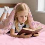 Homilay Toddler Size Pink Unicorn Comforter Set for Kids, Toddler, Boys&Girls, 4 Pieces Bed-in-a-Bag Bedding Set, All Season Ultra Soft Oeko TEX Sheets Set with Comforter, (Princess Dream)