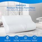zibroges Cervical Neck Pillow for Pain Relief- Queen Size Adjustable Cooling Pillow for Sleeping, Memory Foam Pillows for Neck Shoulder, Ergonomic Contour Bed Pillow for Side, Stomach & Back Sleepers