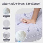 SLEEPDIARY Pillow Queen Size,Hotel-Quality Bed Pillows with Zipper for Adjustable Loft, Machine Washable, Down Alternative Filling for Back, Side & Stomach Sleepers,Gray